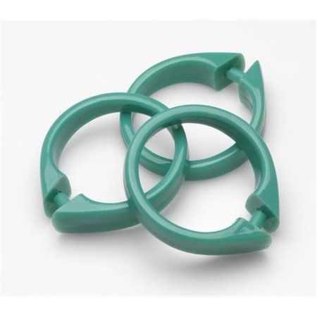 LIVINGQUARTERS USCRD-06 Jade Plastic Shower Curtain Hooks; Set Of 12 LI55892